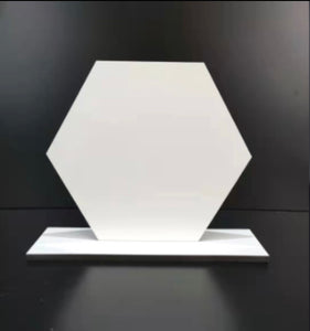 Hexagon table sign